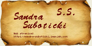 Sandra Subotički vizit kartica